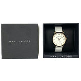 Marc Jacobs Baker White Dial White Leather Strap Watch for Women - MBM1283 Buy Now By Marc Jacobs