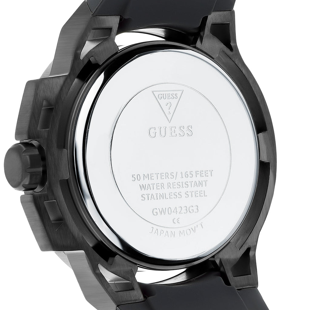 Guess Matrix Multifunction Grey Dial Grey Rubber Strap Watch for Men - GW0423G3 Buy Now By Guess