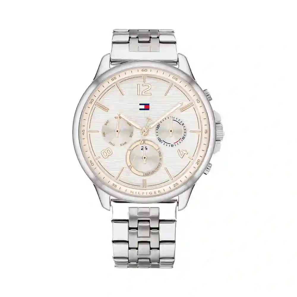 Tommy Hilfiger Harper Chronograph White Dial Silver Steel Strap Watch For Women - 1782222 Buy Now By Tommy Hilfiger