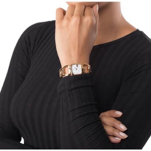 Gucci G Gucci Diamonds Mother of Pearl Dial Yellow Gold Steel Strap Watch For Women - YA125513 Buy Now By Gucci