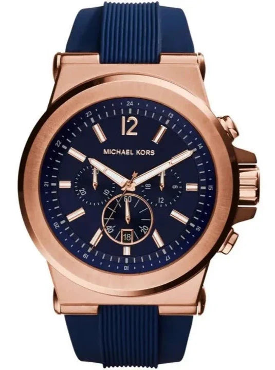 Michael Kors Dylan Blue Dial Blue Rubber Strap Watch for Men - MK8295 Buy Now By Michael Kors