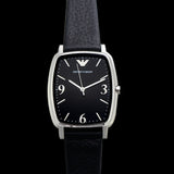 Emporio Armani Epsilon Quartz Black Dial Black Leather Strap Watch For Men - AR2490 Buy Now By Emporio Armani