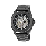 Fossil Modern Machine Automatic Silver Dial Black Steel Strap Watch for Men - ME3080 Buy Now By Fossil