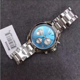 Michael Kors Bradshaw Chronograph Blue Dial Silver Steel Strap Watch For Women - MK6098 Buy Now By Michael Kors