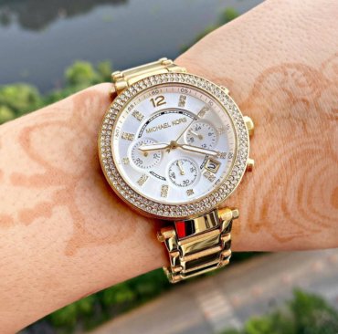 Michael Kors Parker Chronograph Silver Dial Two Tone Steel Strap Watch For Women - MK5687 Buy Now By Michael Kors