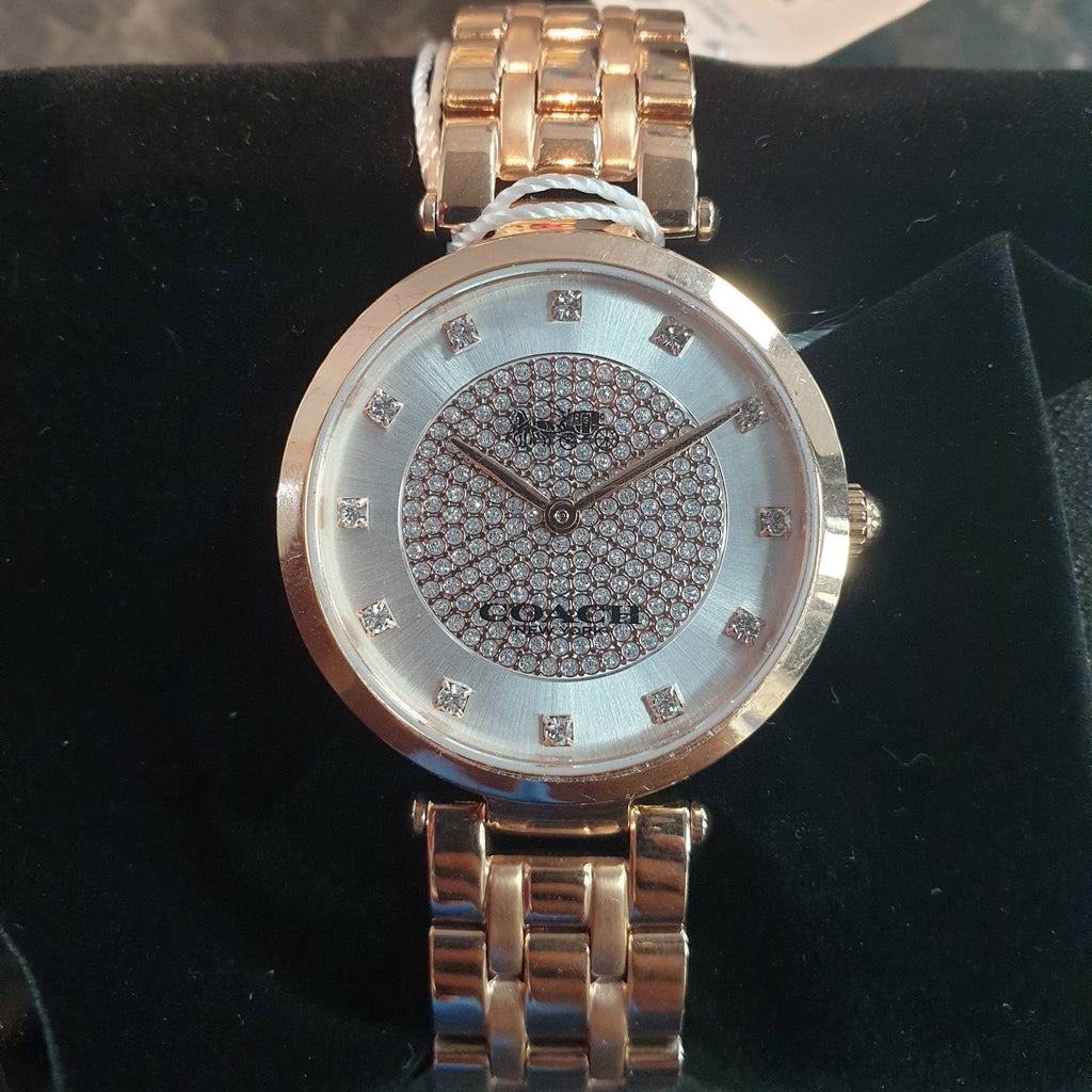 Coach Park Silver Dial Rose Gold Steel Strap Watch for Women - 14503735 Buy Now By Coach