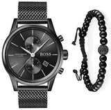 Hugo Boss Associate Black Dial Black Mesh Bracelet Watch for Men - 1513769 Buy Now By Hugo Boss