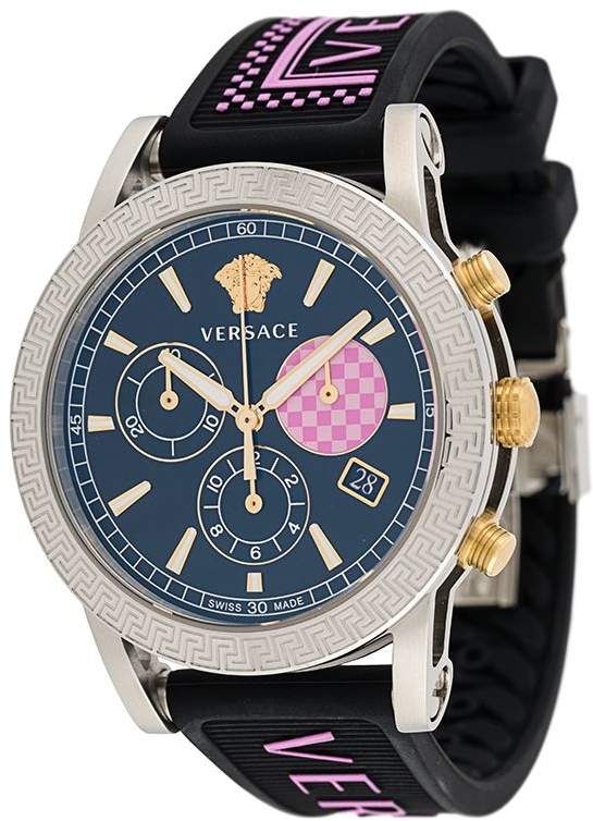 Versace Sport Tech Chronograph Black Dial Black Rubber Strap Watch for Women - VELT00619 Buy Now By Versace