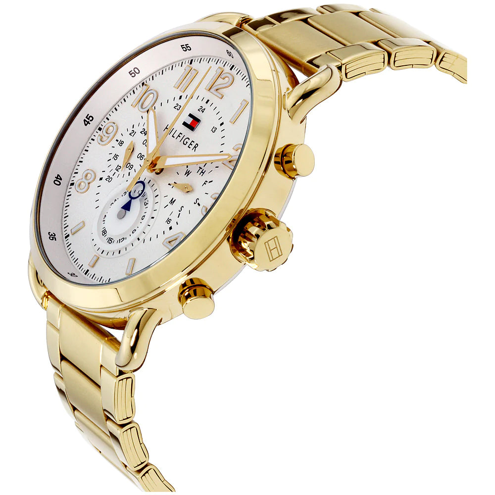 Tommy Hilfiger Quartz White Dial Gold Steel Strap Watch for Men - 1791455 Buy Now By Tommy Hilfiger