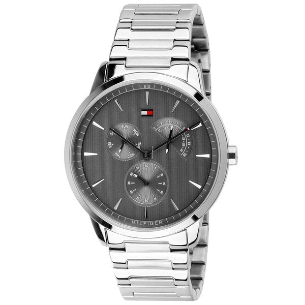 Tommy Hilfiger Brad Chronograph Quartz Grey Dial Silver Steel Strap Watch For Men - 1710385 Buy Now By Tommy Hilfiger