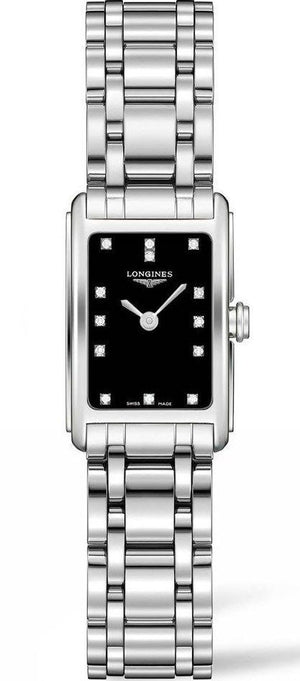 Longines Dolcevita Black Dial Silver Steel Strap Watch for Women - L5.258.4.57.6 Buy Now By Longines