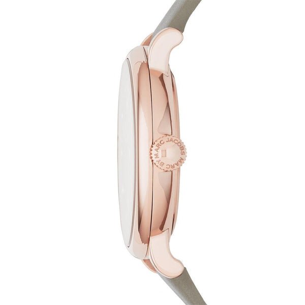 Marc Jacobs Baker Rose Gold Dial Grey Leather Strap Watch for Women - MBM1400 Buy Now By Marc Jacobs