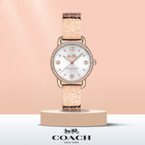 Coach Delancey Silver Dial Rose Gold Steel Strap Watch for Women - 14502355 Buy Now By Coach