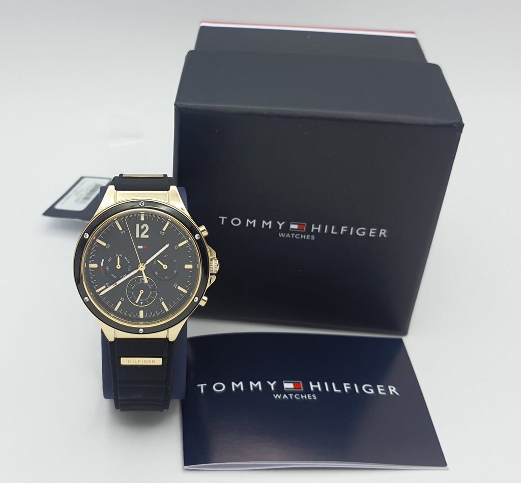 Tommy Hilfiger Eve Chronograph Quartz Black Dial Black Silicone Strap Watch For Women - 1782282 Buy Now By Tommy Hilfiger