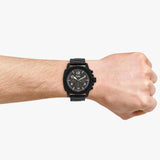 Fossil Machine Chronograph Black Dial Black Steel Strap Watch for Men - FS4927 Buy Now By Fossil