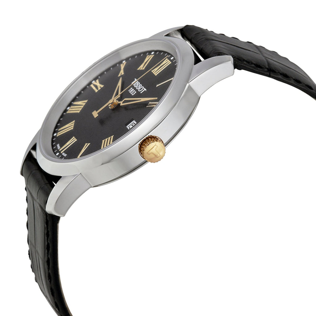 Tissot T Classic Dream Black Dial Black Leather Strap Watch for Men - T033.410.26.053.01 Buy Now By Tissot