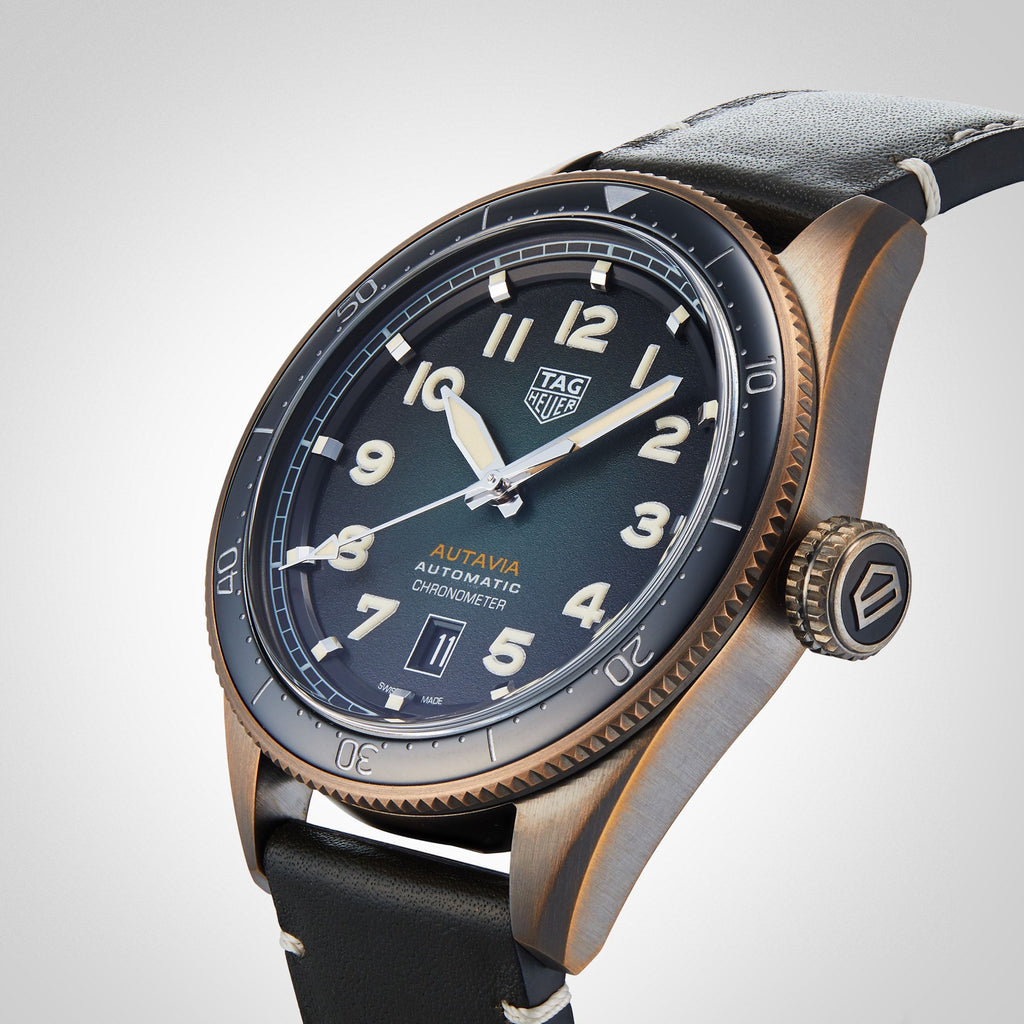 Tag Heuer Autavia Olive Green Dial Watch for Men - WBE5190.FC8268 Buy Now By Tag Heuer