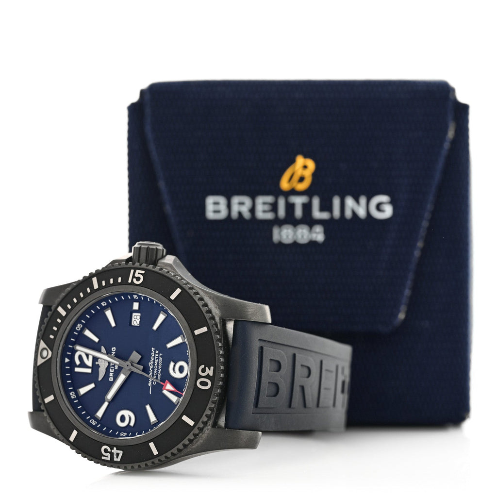 Breitling Superocean Automatic 46mm Blue Dial Blue Rubber Strap Watch for Men - M17368D71C1S1 Buy Now By Breitling