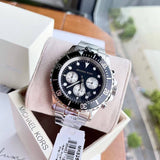 Michael Kors Everest Chronograph Black Dial Silver Steel Strap Watch For Men - MK8256 Buy Now By Michael Kors