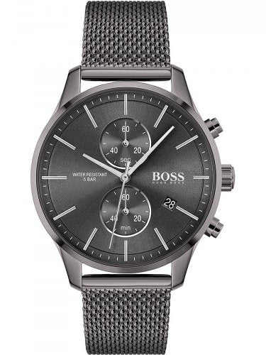 Hugo Boss Associate Grey Dial Grey Mesh Bracelet Watch for Men - 1513870 Buy Now By Hugo Boss