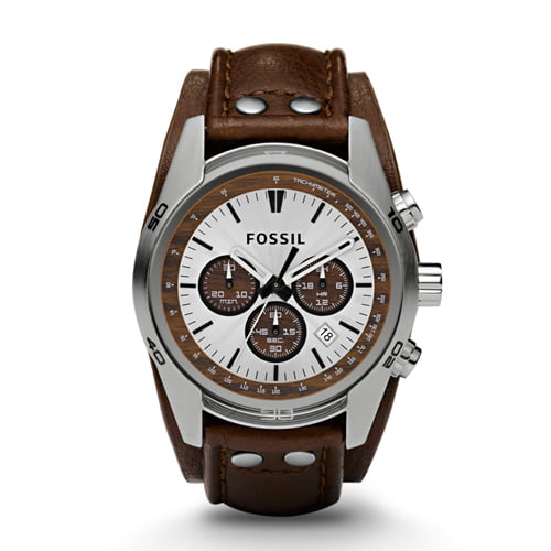 Fossil Coachman Chronograph Silver Dial Brown Leather Strap Watch for Men - CH2565 Buy Now By Fossil