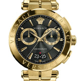 Versace Aion Chronograph Black Dial Gold Steel Strap Watch For Men - VE1D01721 Buy Now By Versace