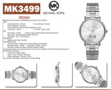 Michael Kors Jaryn Quartz Silver Dial Silver Steel Strap Watch For Women - MK3499 Buy Now By Michael Kors