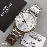 Coach Delancey White Dial Silver Steel Strap Watch for Women - 14502495 Buy Now By Coach