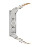 Diesel Badass Chronograph White Dial White Leather Strap Watch For Men - DZ7265 Buy Now By Diesel