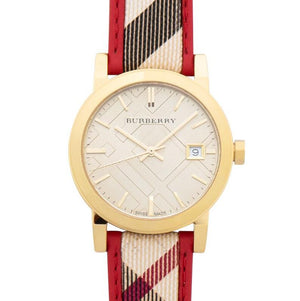 Burberry The City Champagne Dial Leather Strap Watch for Women - BU9139 Buy Now By Burberry