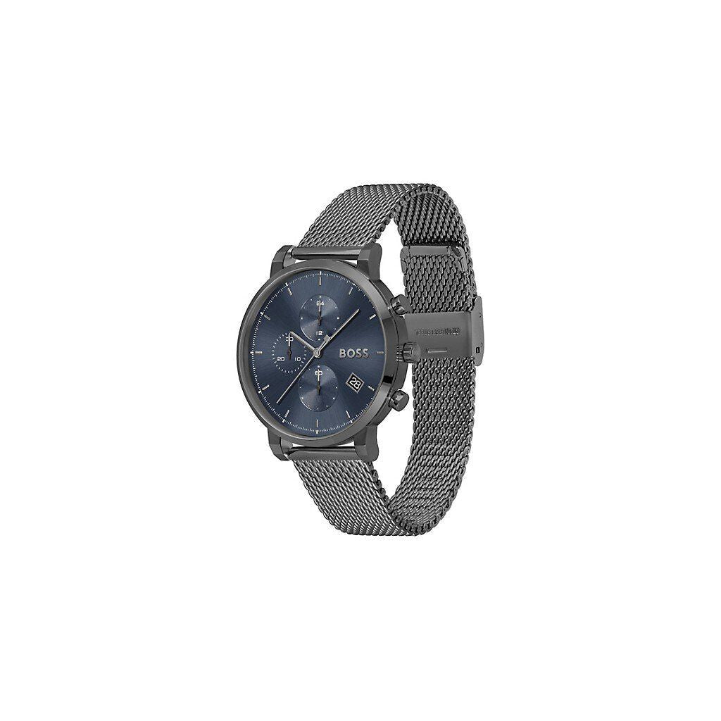 Hugo Boss Skymaster Chronograph Grey Dial Grey Mesh Bracelet Watch for Men - 1513934 Buy Now By Hugo Boss