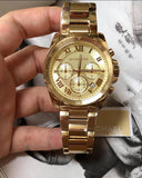 Michael Kors Brecken Chronograph Gold Dial Gold Steel Strap Watch For Women - MK6366 Buy Now By Michael Kors