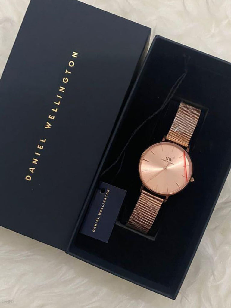 Daniel Wellington Petite Rose Gold Dial Rose Gold Mesh Bracelet Watch For Women - DW00100471 Buy Now By Daniel Wellington