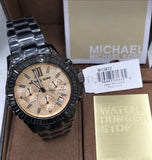 Michael Kors Everest Quartz Rose Gold Dial Black Steel Strap Watch For Women - MK5872 Buy Now By Michael Kors