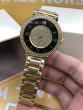 Michael Kors Catlin Black Dial Gold Steel Strap Watch for Women - MK3338 Buy Now By Michael Kors