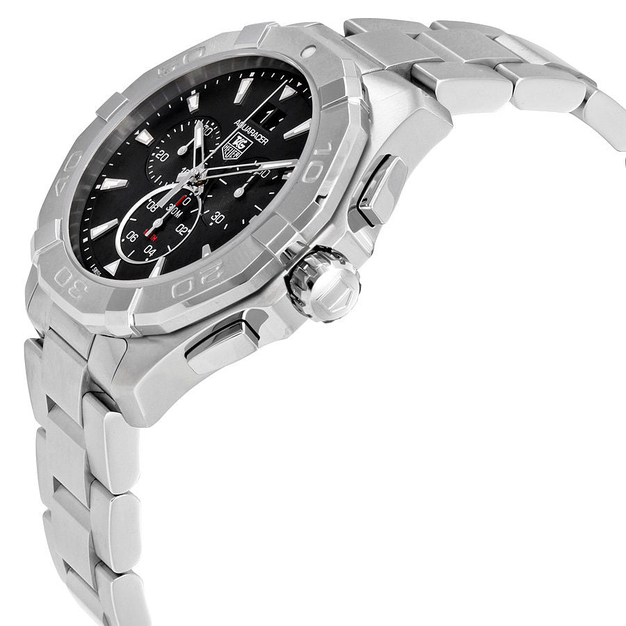 Tag Heuer Aquaracer Chronograph Black Dial Silver Steel Strap Watch for Men - CAY1110.BA0927 Buy Now By Tag Heuer