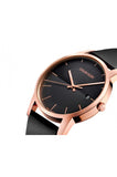 Calvin Klein City Quartz Black Dial Black Leather Strap Watch for Men - K2G2G6CZ Buy Now By Calvin Klein