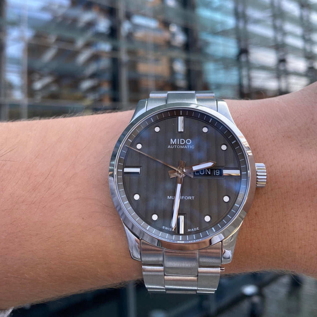 Mido Multifort Automatic Gray Dial Silver Steel Strap Watch For Men - M005.430.11.061.80 Buy Now By Mido