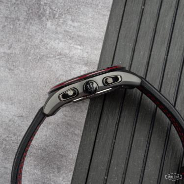 Maserati Traguardo Chronograph Black Dial Black Leather Strap Watch for Men - R8871612023 Buy Now By Maserati