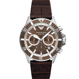 Emporio Armani Diver Chronograph Brown Dial Brown Leather Strap Watch For Men - AR11486 Buy Now By Emporio Armani