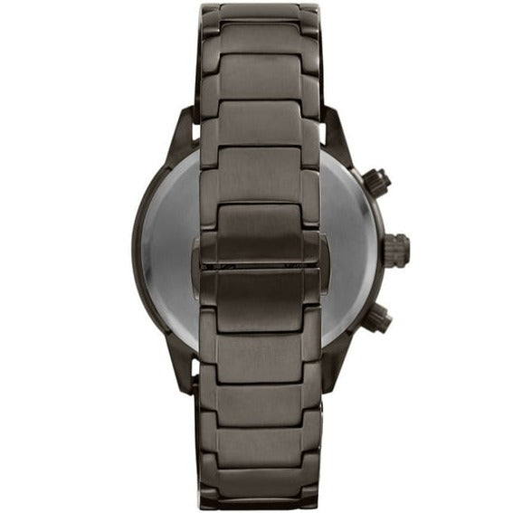 Emporio Armani Mario Chronograph Blue Dial Grey Steel Strap Watch For Men - AR80045 Buy Now By Emporio Armani