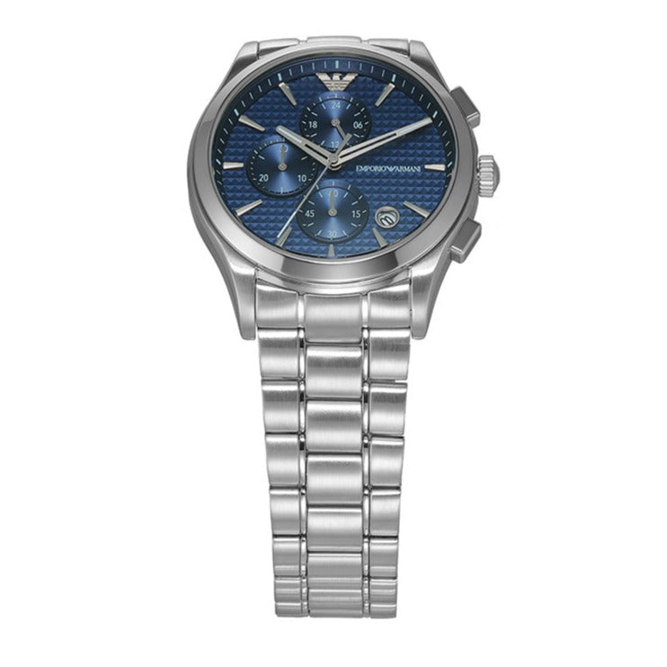 Emporio Armani Chronograph Blue Dial Silver Steel Strap Watch For Men - AR11528 Buy Now By Emporio Armani