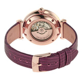 Emporio Armani Meccanico Automatic Silver Dial Burgundy Leather Strap Watch For Women - AR60044 Buy Now By Emporio Armani