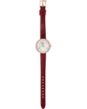 Emporio Armani Rosa Two Hand White Dial Red Leather Strap Watch For Women - AR11357 Buy Now By Emporio Armani