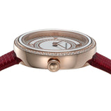 Emporio Armani Two-Hand Analog White Dial Red Leather Strap Watch For Women - AR11532 Buy Now By Emporio Armani