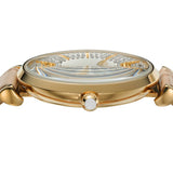 Emporio Armani Gianni T Bar Crystals Silver Dial Brown Leather Strap Watch For Women - AR11518 Buy Now By Emporio Armani