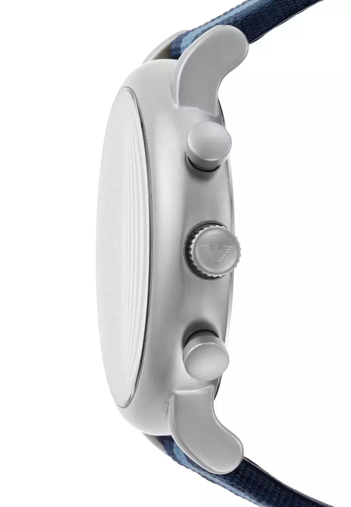 Emporio Armani Luigi Chronograph Quartz Blue Dial Blue Nylon Strap Watch For Men - AR1949 Buy Now By Emporio Armani