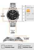 Emporio Armani Paolo Chronograph Black Dial Silver Steel Strap Watch For Men - AR11602 Buy Now By Emporio Armani