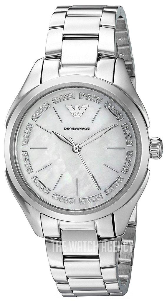 Emporio Armani Valeria Quartz Mother of Pearl Dial Silver Steel Strap Watch For Women - AR11030 Buy Now By Emporio Armani