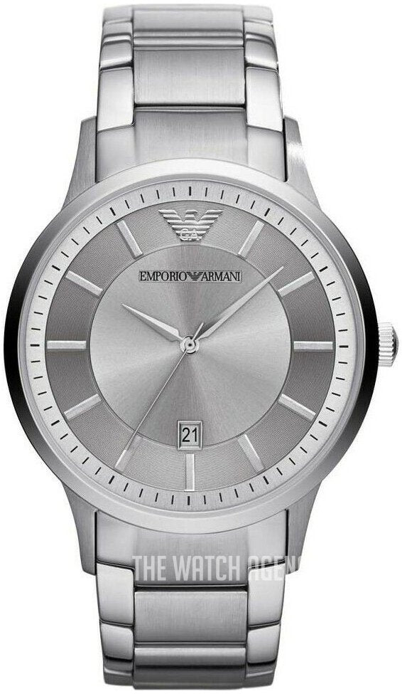 Emporio Armani Renato Quartz Silver Dial Silver Steel Strap Watch For Men - AR11189 Buy Now By Emporio Armani
